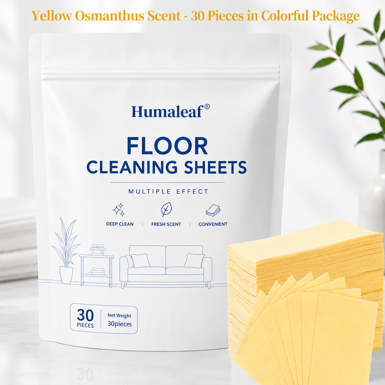 30-Pieces Multi-Effect Floor Cleaning Sheets