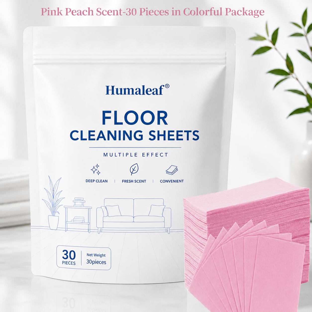 30-Pieces Multi-Effect Floor Cleaning Sheets