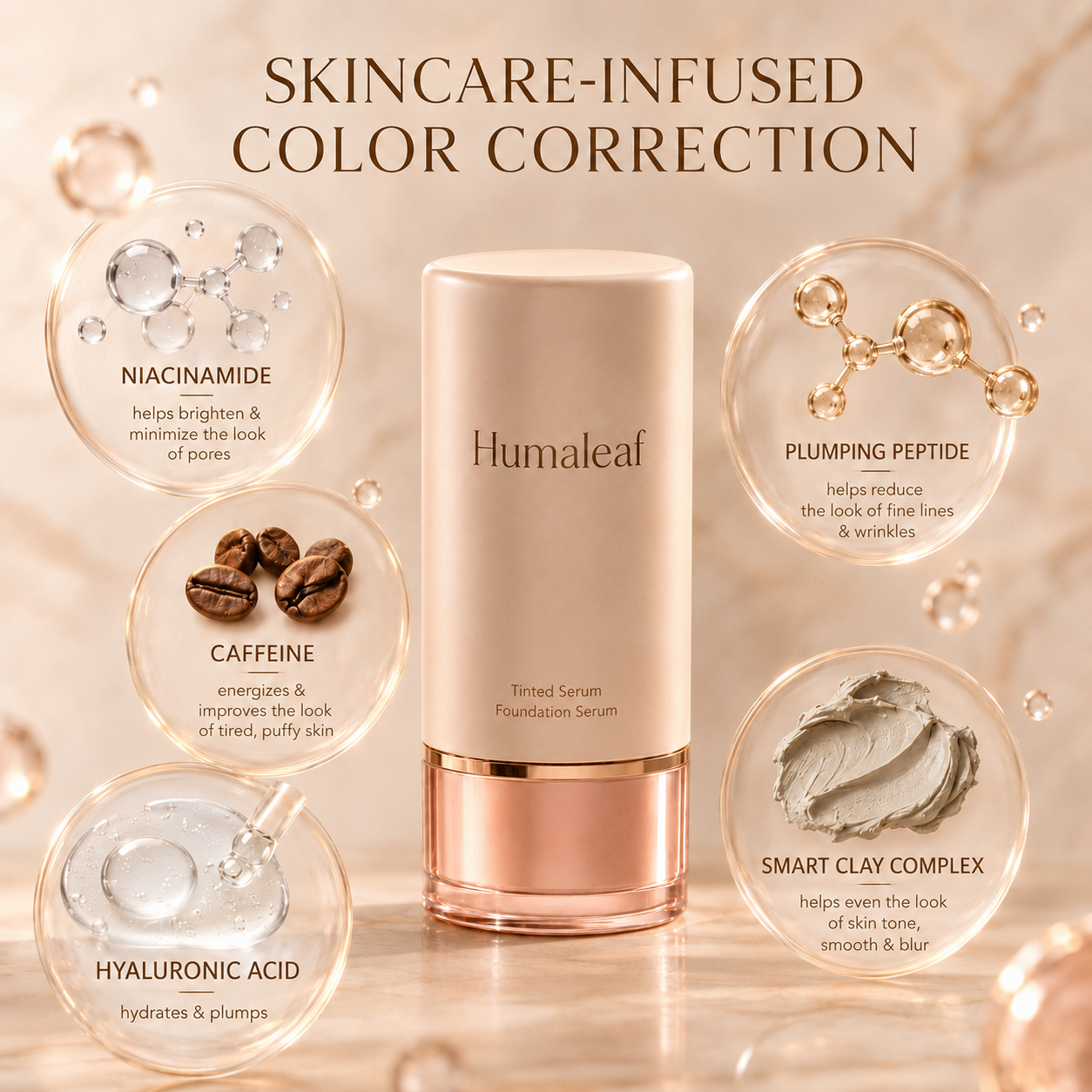 Humaleaf color-correcting tinted serum